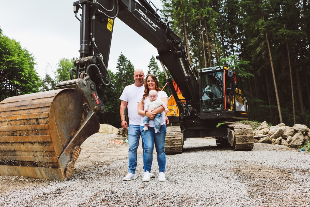 Familienreportage auf dem Bau - Vaters Arbeitsstelle