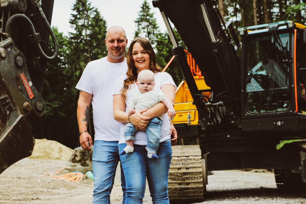 Familienreportage auf dem Bau - Vaters Arbeitsstelle