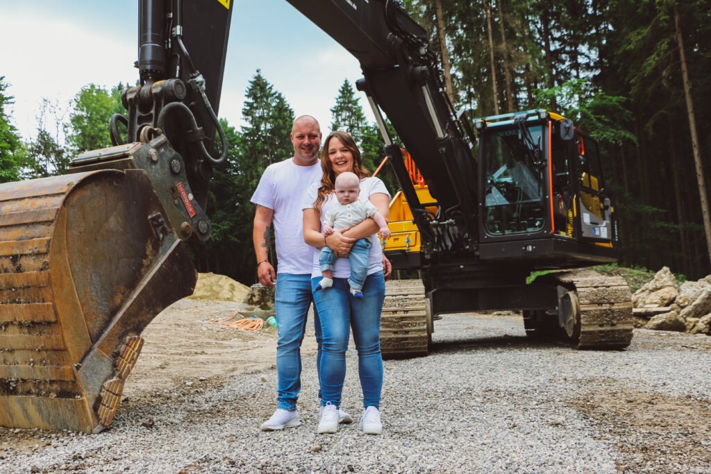 Familienreportage auf dem Bau - Vaters Arbeitsstelle