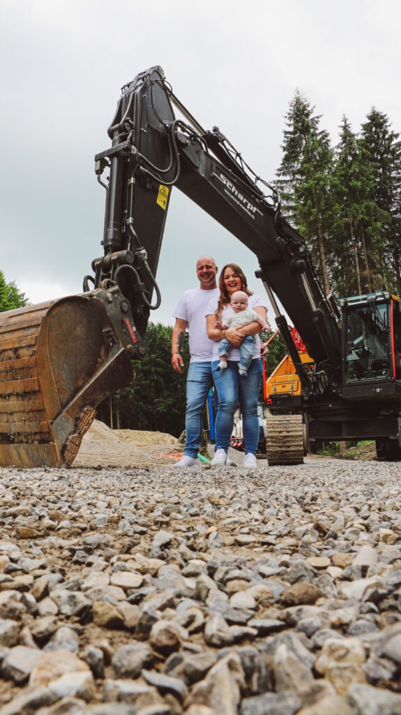 Familienreportage auf dem Bau - Vaters Arbeitsstelle