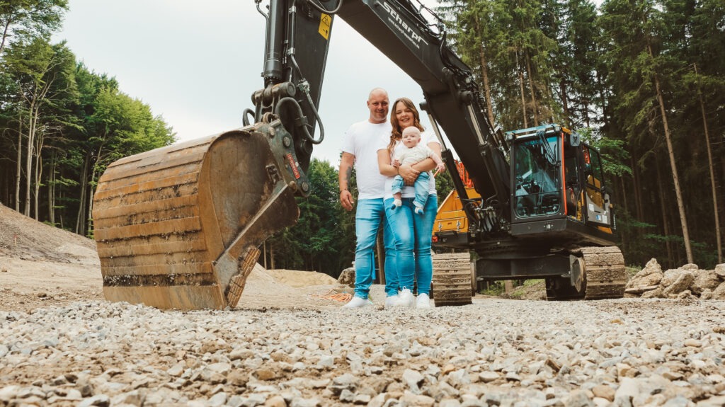 Familienreportage auf dem Bau - Vaters Arbeitsstelle