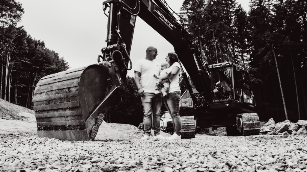 Familienreportage auf dem Bau - Vaters Arbeitsstelle