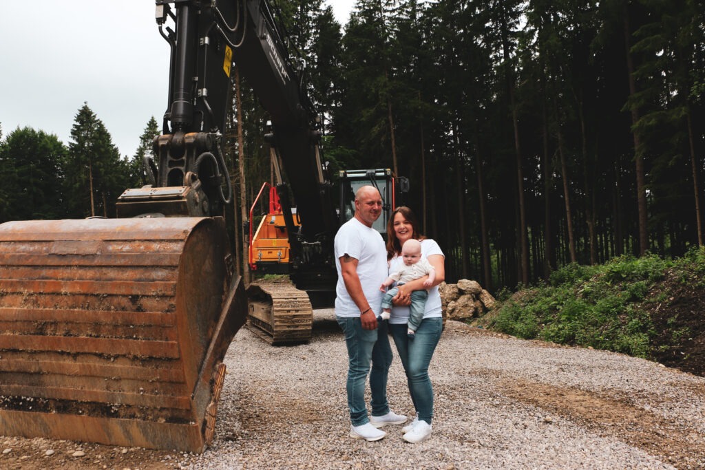 Familienreportage auf dem Bau - Vaters Arbeitsstelle