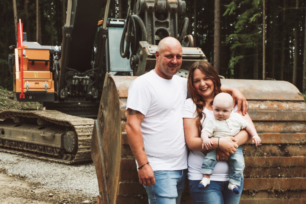 Familienreportage auf dem Bau - Vaters Arbeitsstelle