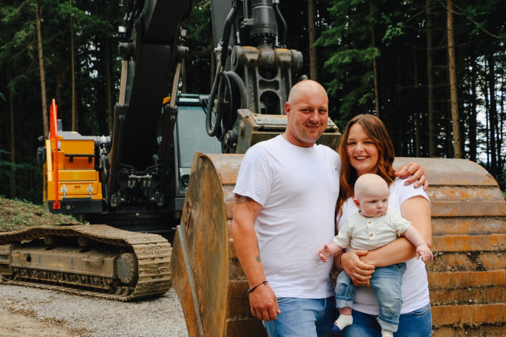 Familienreportage auf dem Bau - Vaters Arbeitsstelle