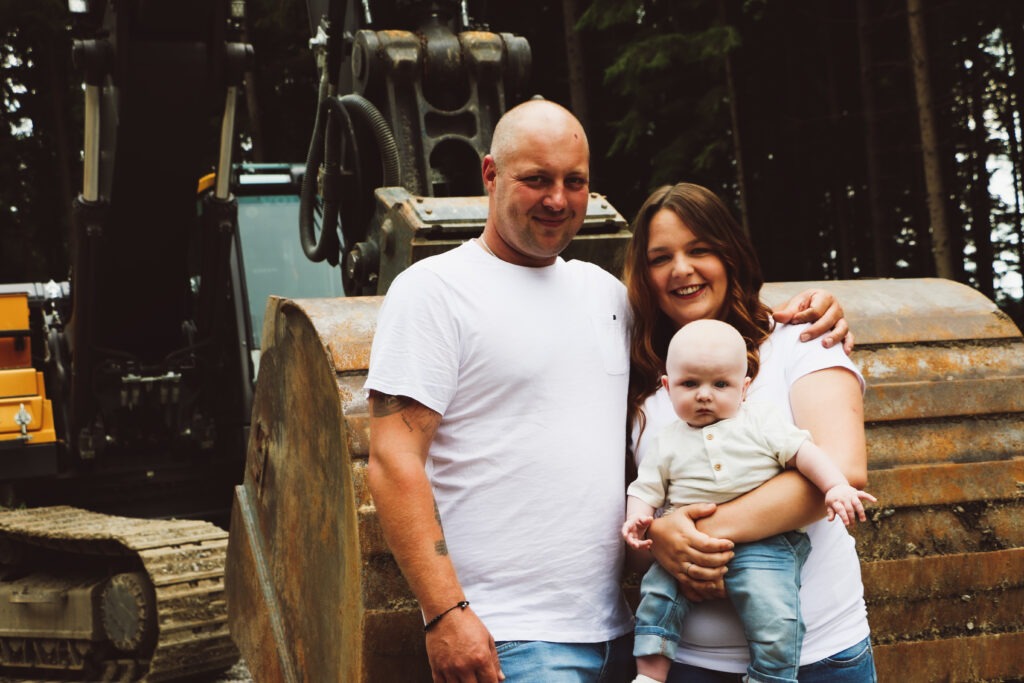 Familienreportage auf dem Bau - Vaters Arbeitsstelle