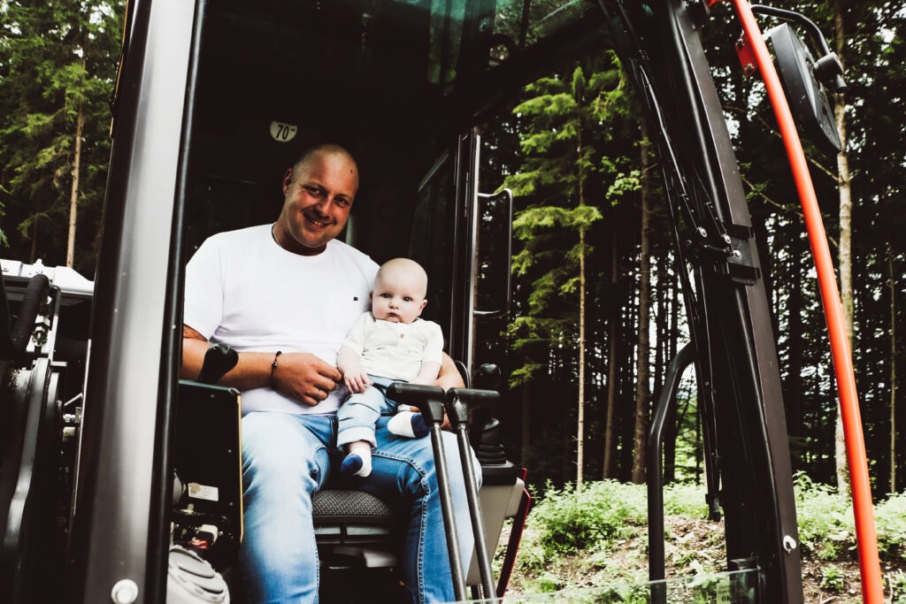 Familienreportage auf dem Bau - Vaters Arbeitsstelle