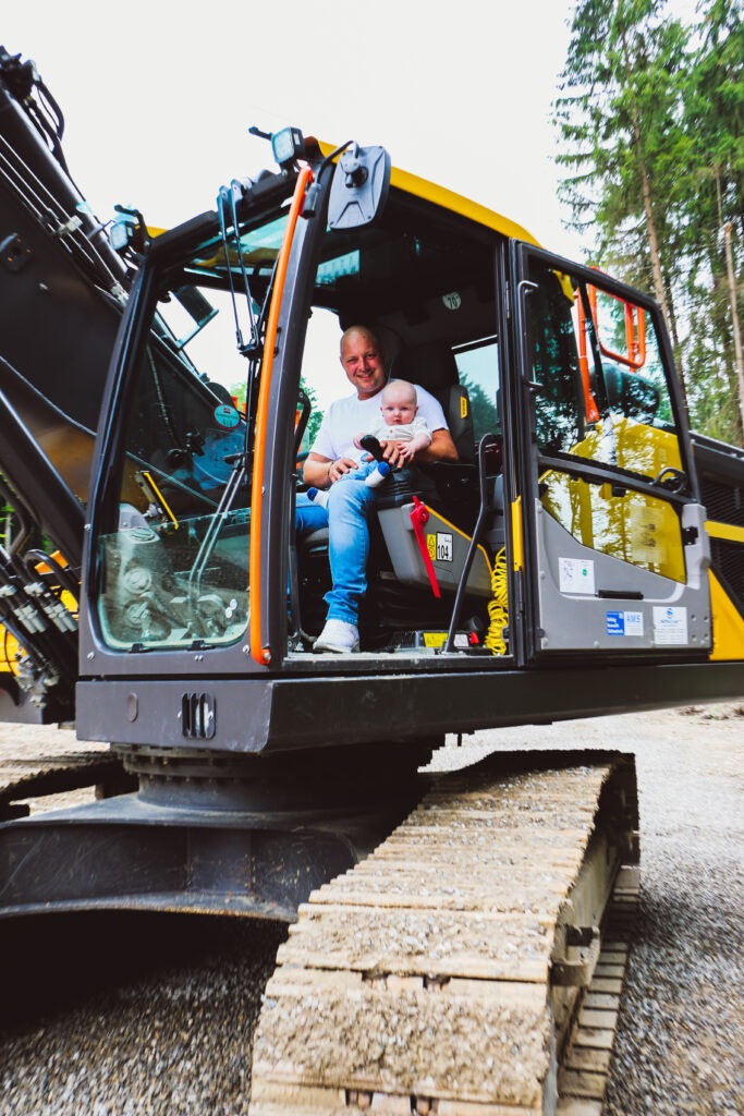 Familienreportage auf dem Bau - Vaters Arbeitsstelle