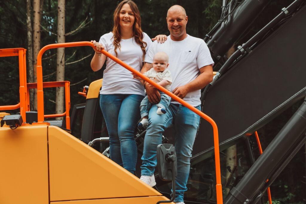 Familienreportage auf dem Bau - Vaters Arbeitsstelle