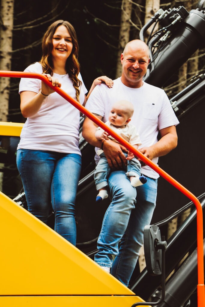 Familienreportage auf dem Bau - Vaters Arbeitsstelle