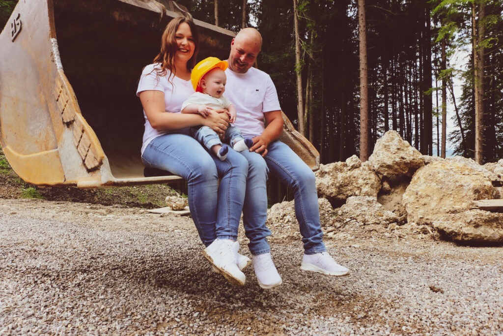 Familienreportage auf dem Bau - Vaters Arbeitsstelle