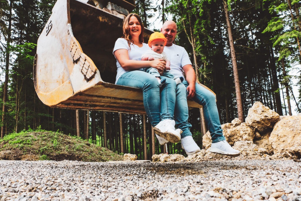 Familienreportage auf dem Bau - Vaters Arbeitsstelle