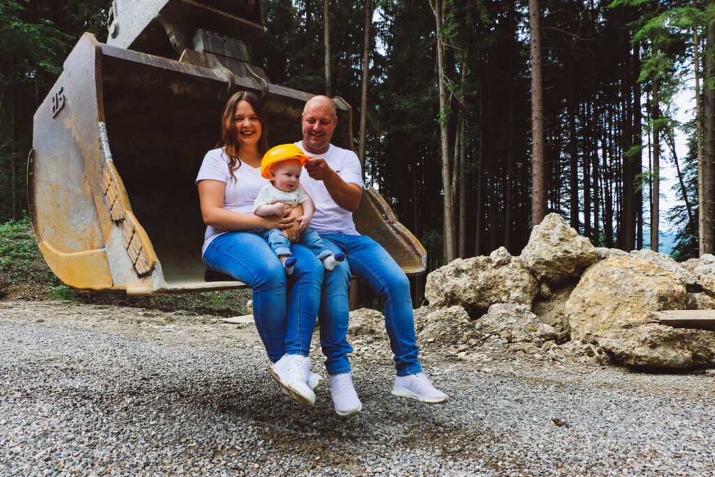 Familienreportage auf dem Bau - Vaters Arbeitsstelle