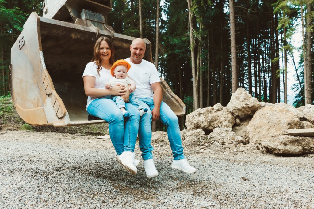 Familienreportage auf dem Bau - Vaters Arbeitsstelle