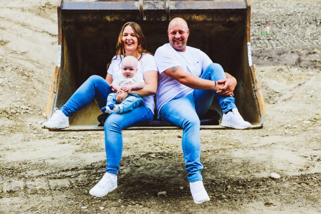 Familienreportage auf dem Bau - Vaters Arbeitsstelle