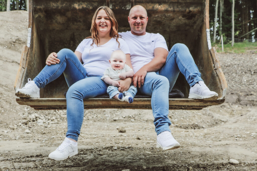 Familienreportage auf dem Bau - Vaters Arbeitsstelle