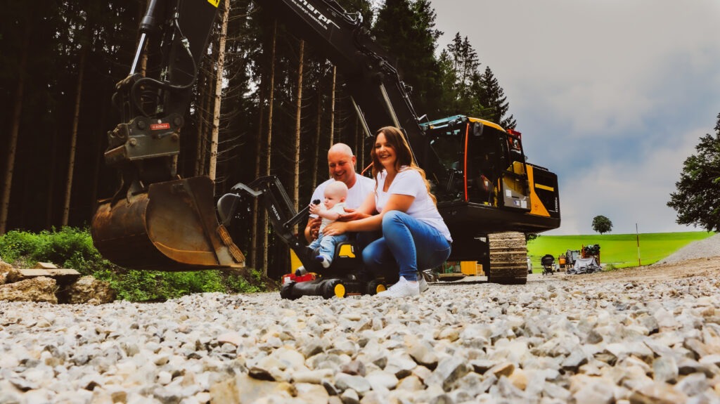 Familienreportage auf dem Bau - Vaters Arbeitsstelle