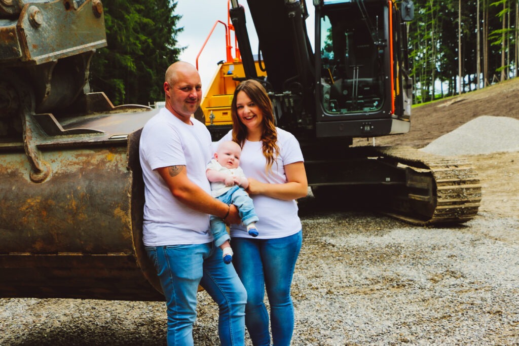 Familienreportage auf dem Bau - Vaters Arbeitsstelle