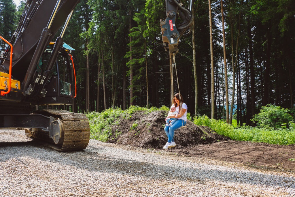 Familienreportage auf dem Bau - Vaters Arbeitsstelle