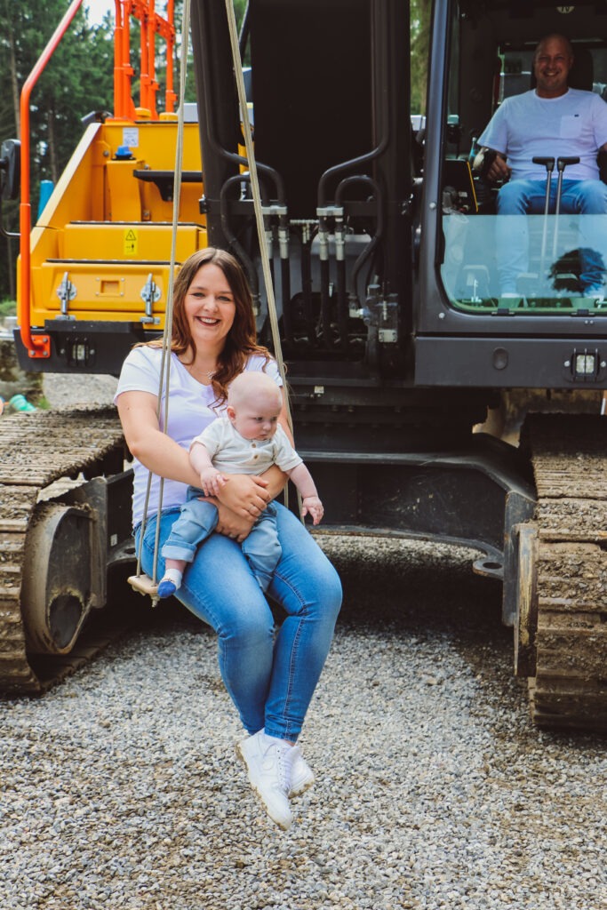Familienreportage auf dem Bau - Vaters Arbeitsstelle