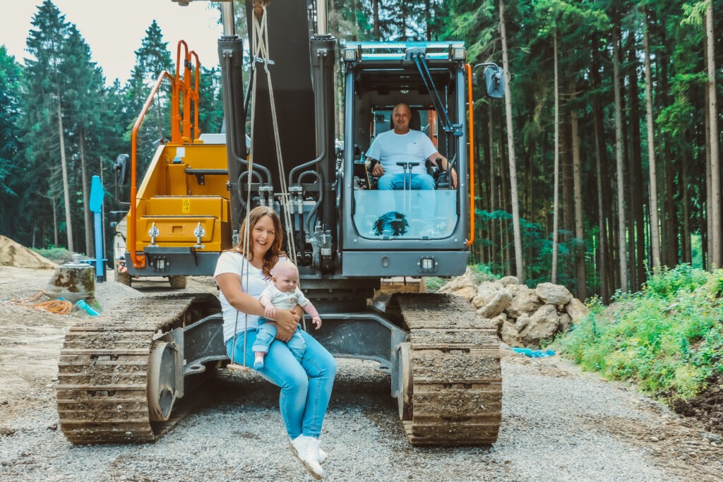 Familienreportage auf dem Bau - Vaters Arbeitsstelle