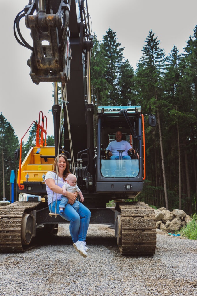 Familienreportage auf dem Bau - Vaters Arbeitsstelle