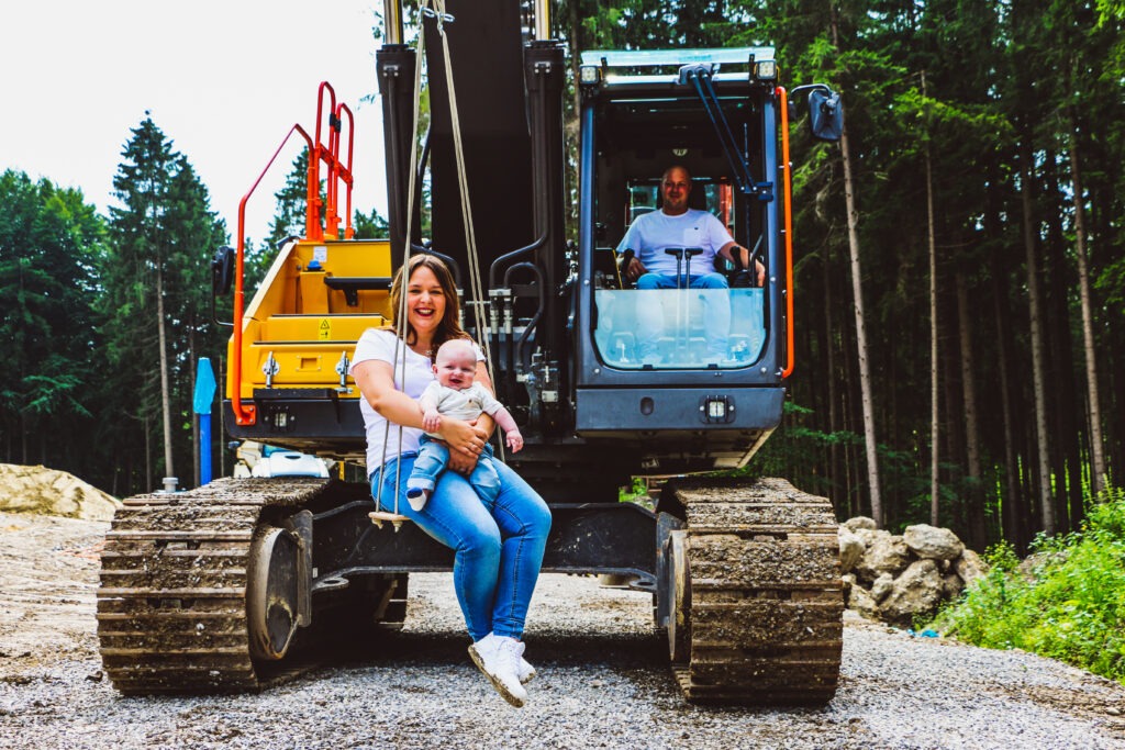 Familienreportage auf dem Bau - Vaters Arbeitsstelle