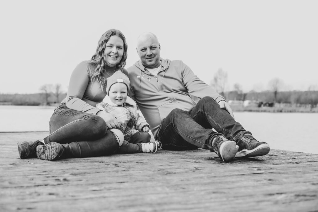 Familienreportage - Kind, Vater & Mutter am Weiher