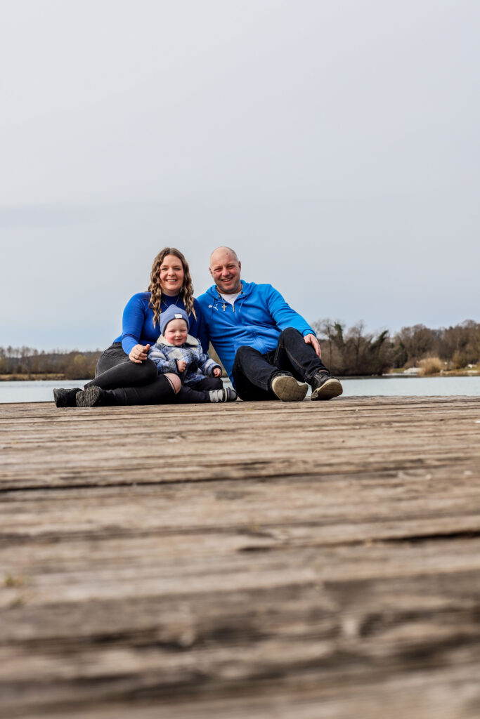 Familienreportage - Kind, Vater & Mutter am Weiher