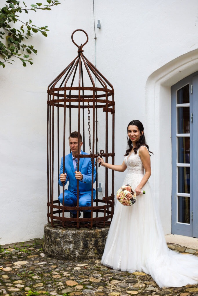 Standesamtliche Hochzeitsreportage - Brautpaar, Gäste, Standesamt, Schlossgarten, Schloss Neuburg a.d. Kammel