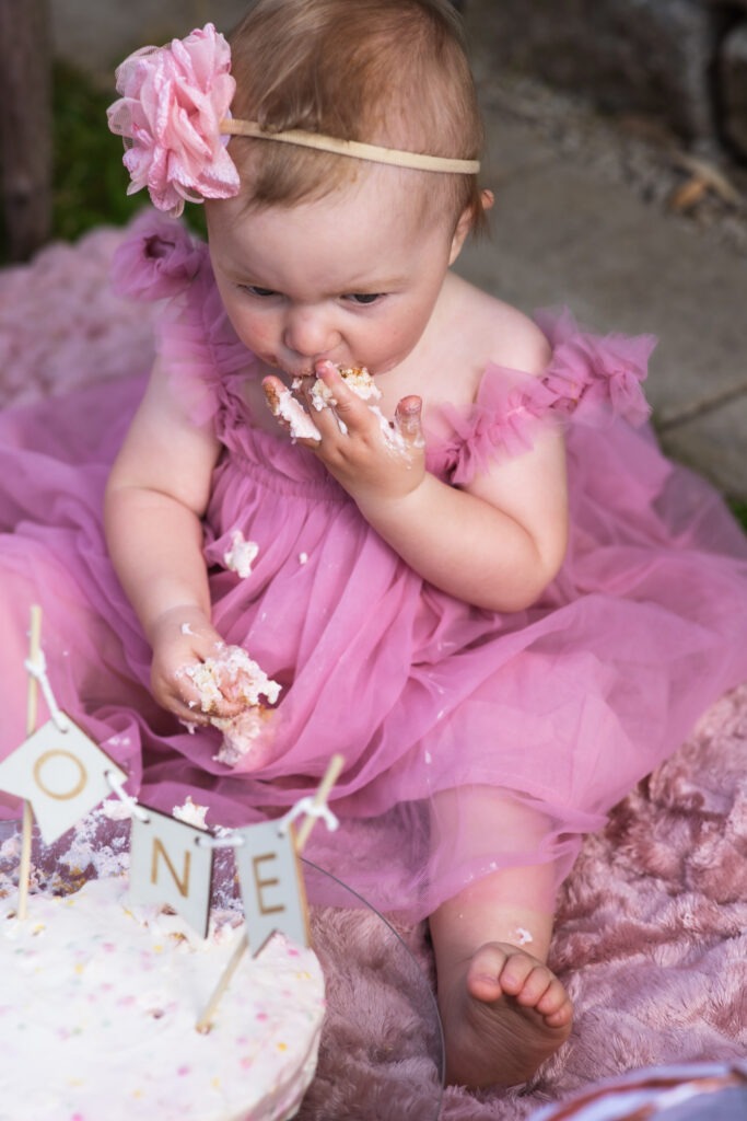 Cake Smash Reportage - Pink little Girl