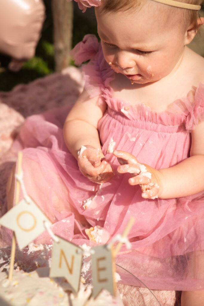 Cake Smash Reportage - Pink little Girl