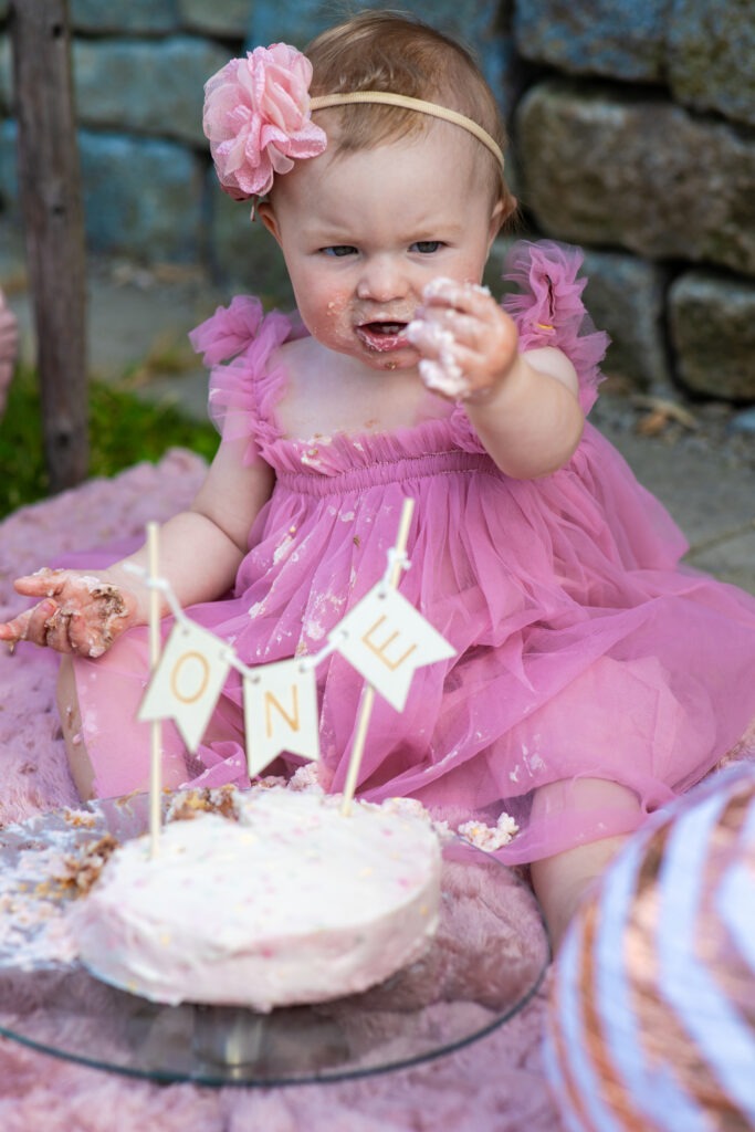 Cake Smash Reportage - Pink little Girl
