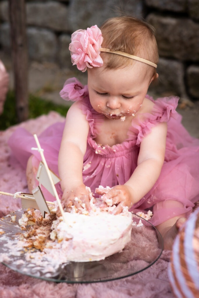 Cake Smash Reportage - Pink little Girl